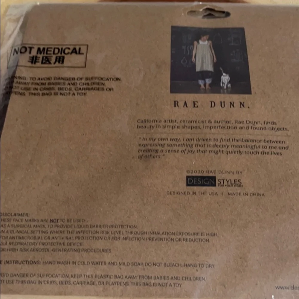 😷2x RAE DUNN EMBROIDERED FACE MASK REUSABLE WASHABLE
